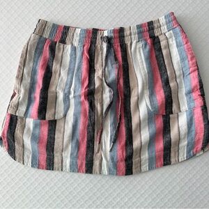 Attyre Petite Striped Linen-Blend Shorts
